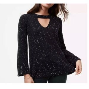 Loft cutout speckled sweater